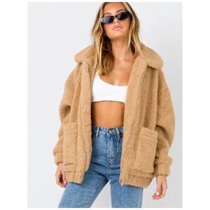 I.AM.GIA Oversized Teddy Sherpa Jacket Size S